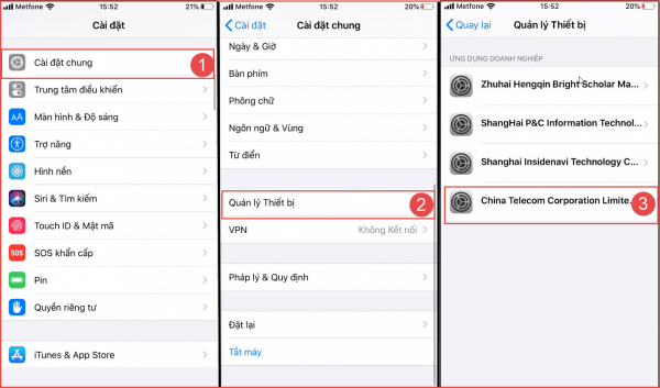 cài đặt app trên dt