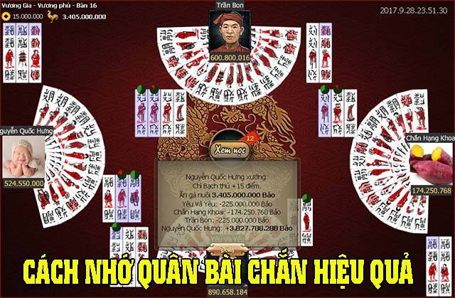 cách nhớ quân bài chắn